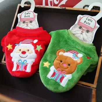 

AHUAPET Dog Halloween Costume Dog Christmas Cat Stuff French Bulldog Clothes Christmas Gift Round Neck Shirt Puppy Clothes E