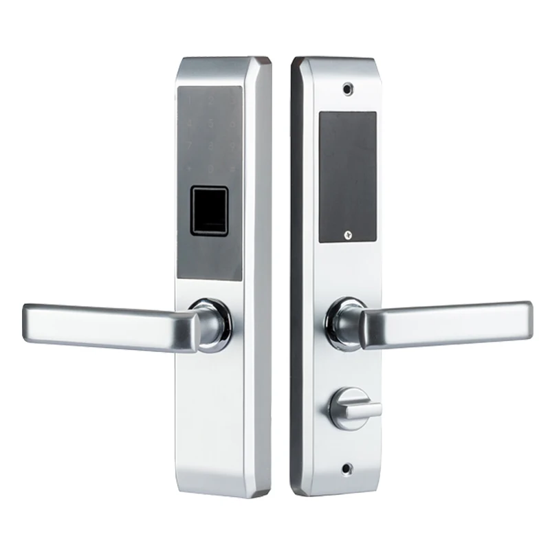 LACHCO 2019 Biometric Electronic Door Lock Smart Fingerprint CodeCard Key Touch Screen Digital Password Lock for home A18008F