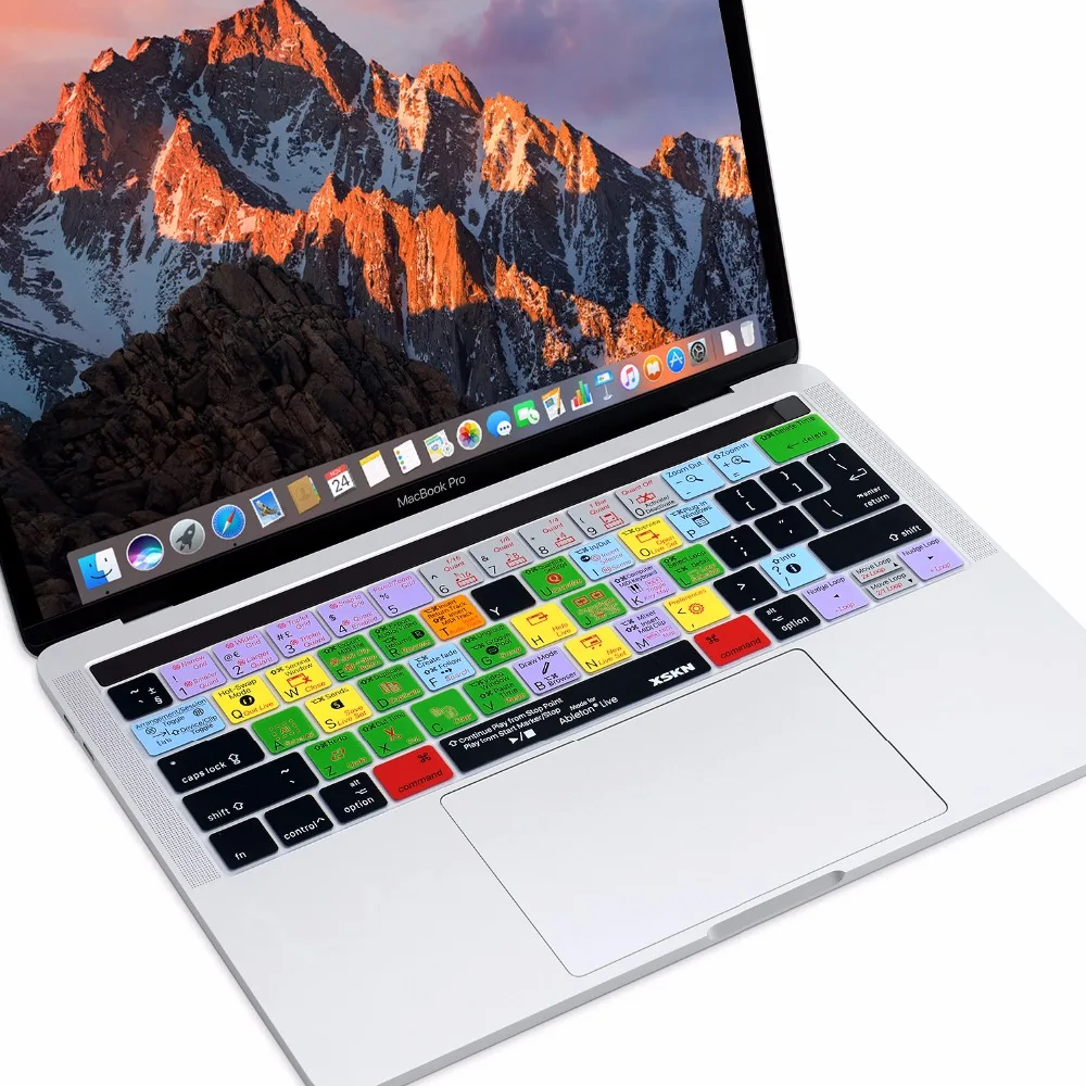 XSKN for Ableton Live Music Edit Shortcut Keyboard Skin Cover for MacBook Pro 13 15 A1706 & A1707 With Touch Bar (2016 Release)