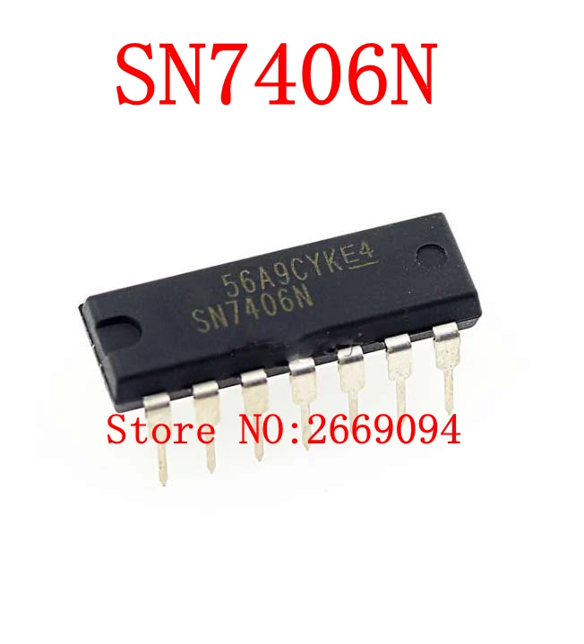 5 шт./10 шт. SN7406N DM7406N HD7406P SN7406 7406P 7406N 7406 новый оригинальный подлинный встроенный DIP14 |