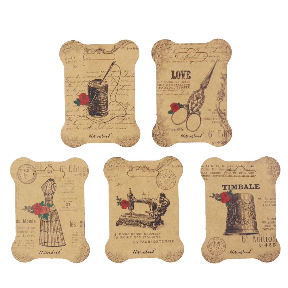 

10pcs Paper Thread Bobbins Spool for Storage Holder Embroidery Cross Stitch Floss Organizer DIY Sewing Tools