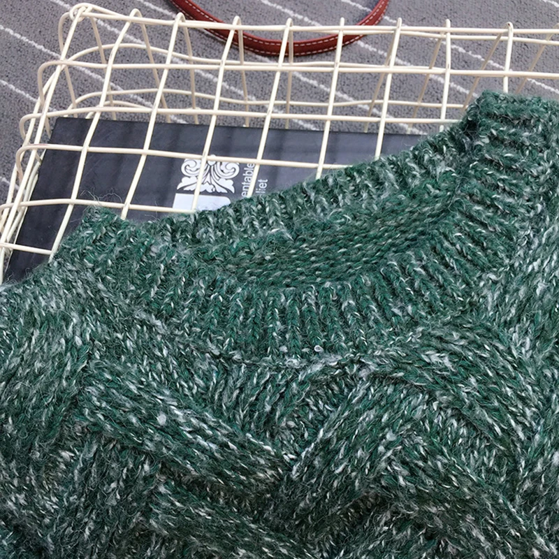 2018 hot selling thickening warm oversized sweater casual cute pullover lady's sweater Casual Pure color Knitwear pull hiver Sweaters