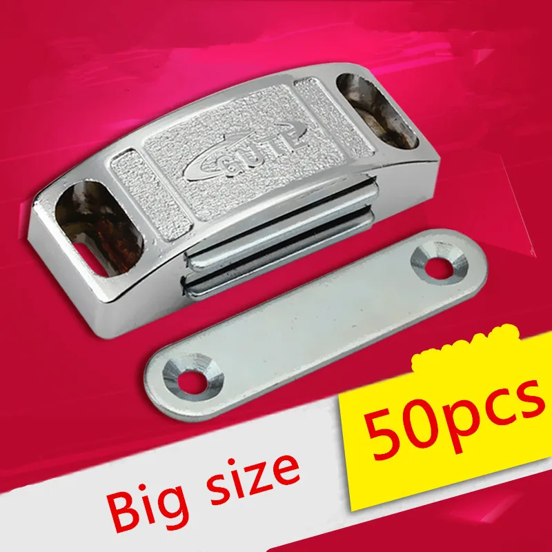 

50pcs 58mm Wholesale Cabinet Door Catches Magnetic Touch Damper Buffers Stop With Screws For Kitchen Hardware