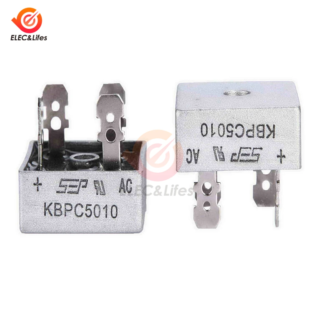 2 шт. диодный мост KBPC5010 50A 1000 В выпрямитель kpbc5010 технические электронные