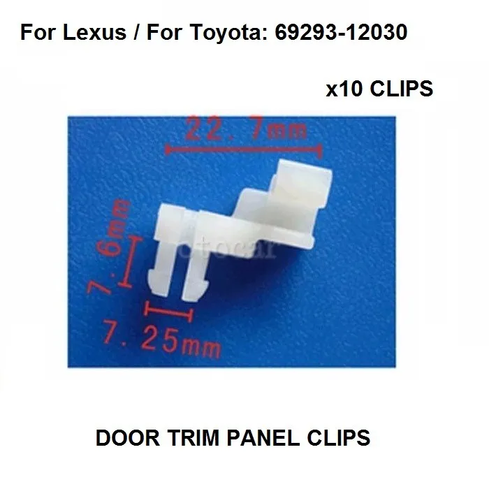 

x10pcs OEM Nylon Door Lock Right 5mm Rod Size Clips 7.5mm Hose 69293-12030 for Toyota / for Lexus New