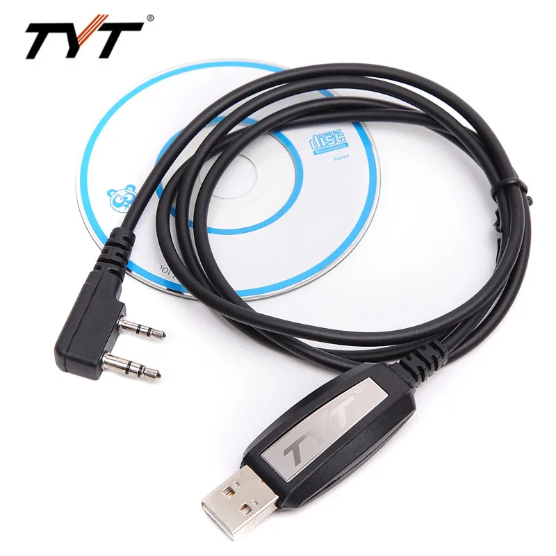 TYT USB Кабель для программирования+ CD для портативная рация DM-UVF10 TH-UV8000D TH-UV8000E TH-F8 Поддержка win10