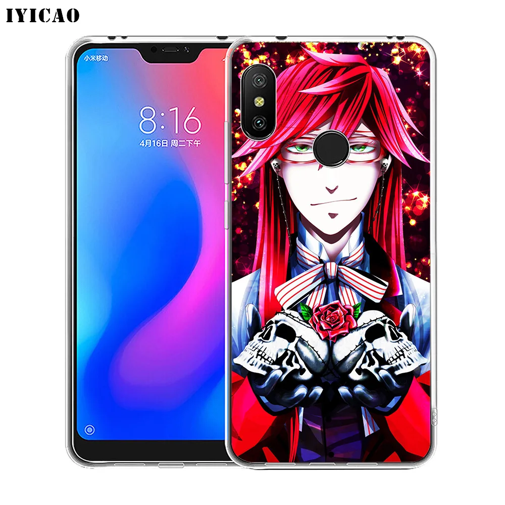 IYICAO Черный Дворецкий Мягкий силиконовый чехол для телефона Grell Sutcliff Xiaomi Redmi 4A 5A 6A