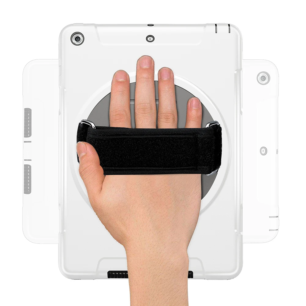 

Miesherk Case for iPad 2018 9.7 inch with 360 Degree Adjustable Rotating Hand Strap & Kickstand Shockproof Dustproof Case FTL02