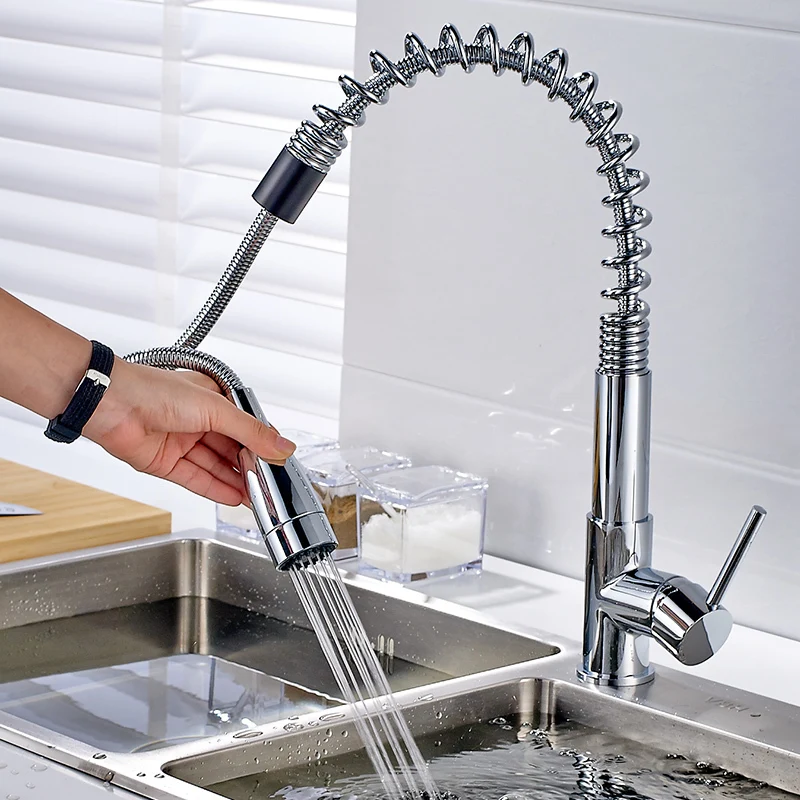 Fapully Pull Out Kitchen Faucet Chrome Sink Mixer Tap Deck Mounted 360 Degree Rotating Pull Out Faucet Mixer Torneira 160-33C Fapully Pull Out Kitchen Faucet Chrome Sink Mixer Tap Deck Mounted 360 Degree Rotating Pull Out Faucet Mixer Torneira 160-33C