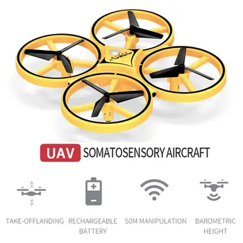 

Four-Axis Drone Smart Watch Remote Sensing Gesture Interaction Pneumatic High Altitude Aircraft NICE gift Dorn