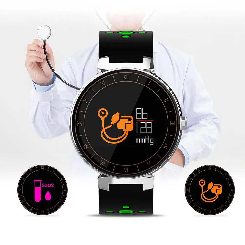 2019 Multifunctional Blood Pressure Heart Rate Smart Watch Bracelet for Android iOS