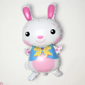 

KUWANLE 50pcs/lot 95*50cm Rabbit Foil Helium Balloons Cartoon Rabbit Birthday Party Supplies Decoration Kids Inflatable Toys