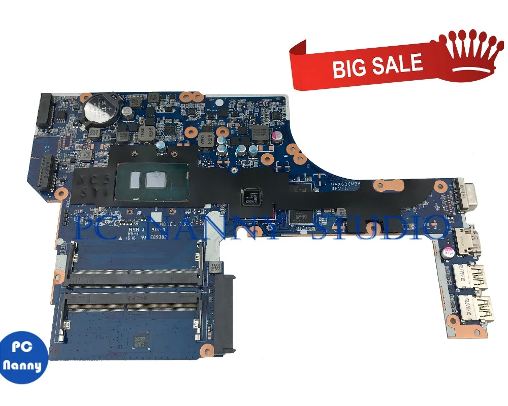 PCNANNY для HP ProBook 470 G3 450 материнская плата ноутбука DAX63CMB6C0 I7-6500U SR2EZ DDR3L протестирована