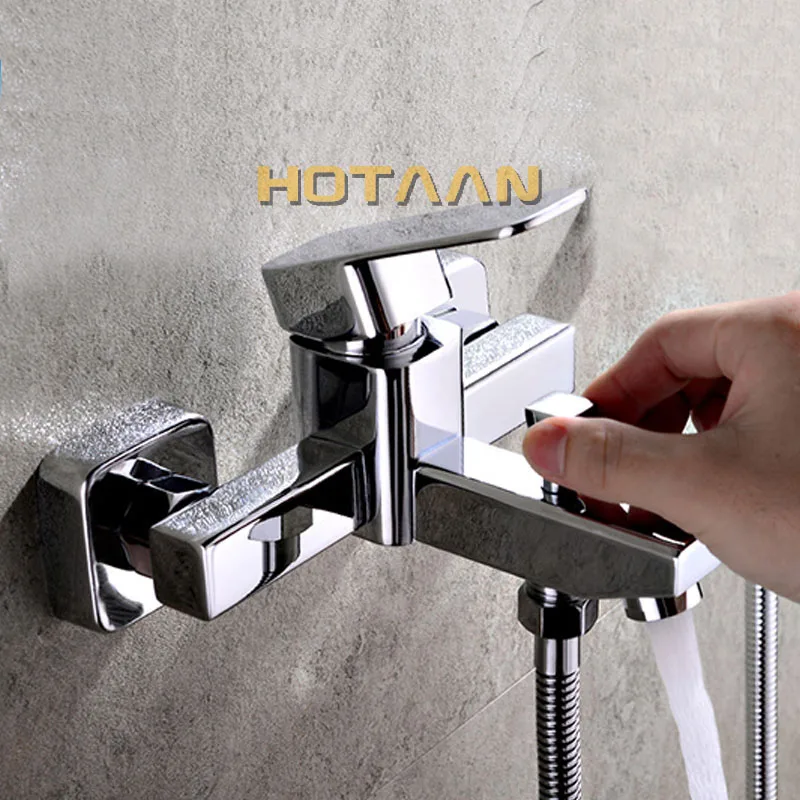 Wall Mounted Waterfall Bathroom Bathtub Handheld Shower Tap Mixer Faucet YT-5331 shower set bathtub faucet shower faucet