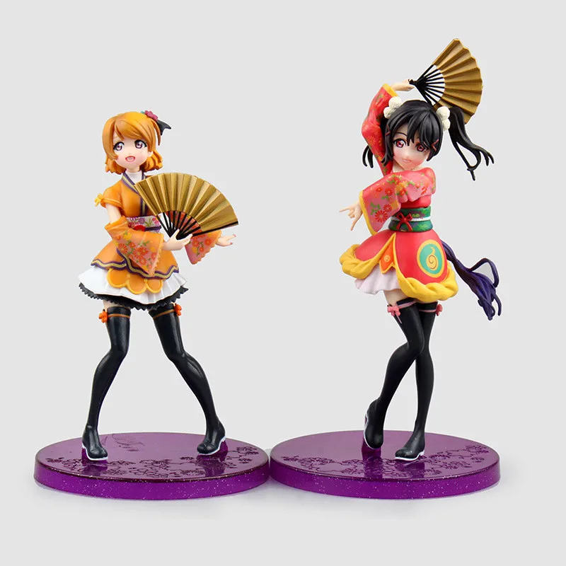 Аниме Love Live Figuras Toys School Idol Project ПВХ Фигурки игрушки Honoka Kousaka Lovelive in Kimono Dolls 15 19 см|figure