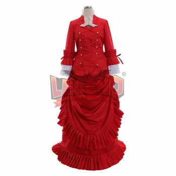 

Black Bulter Angelina Dalles Madame Red dress Cosplay Costume Outfit Custom Made