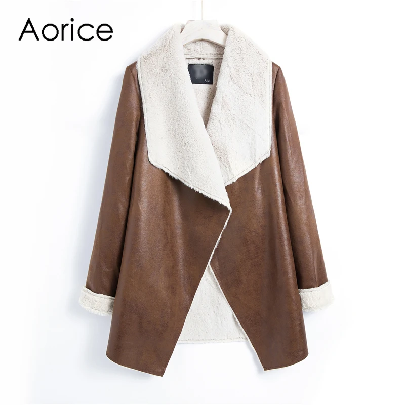 Aorice QY801 новые модные женские пальто и куртки осень весна длинное пальто Верхняя одежда Повседневная Верхняя одежда коричневый черный цвет