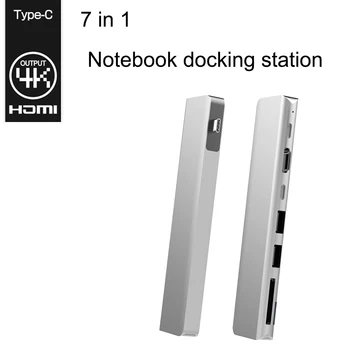 

Hot 7 In 1 HUB Model Single Ports USB C Hub To HDMI 4K with TF SD Reader Slot Hub PD Thunderbolt 3 Adapter for MacBook Pro/Air