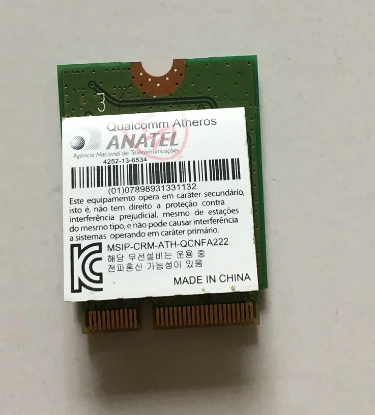 New 1pcs For Atheros QCNFA222 AR5BWB222 NGFF 802.11a/b/g/n Wifi Bluetooth BT 4.0 2.4GHz/5GHz Wireless Card | Компьютеры и офис