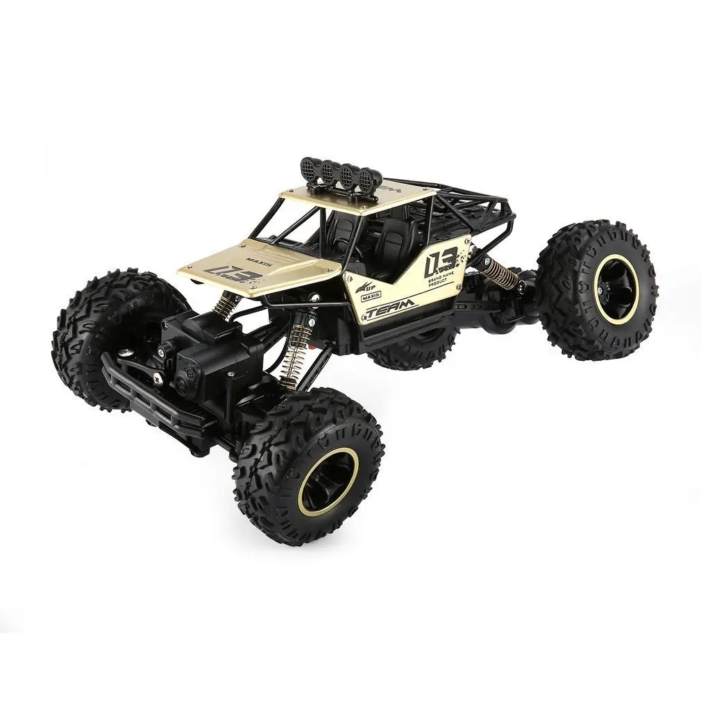 1/16 2,4 GHz сплав корпус Rock Crawler 4WD двойные двигатели внедорожный пульт дистанционного управления золотой RC Bigfoot скалолазание автомобиль игрушки