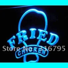I193 открытый жареный куриный магазин фастфуда свет знак включения/выключения 20+ цвета 5 размеров