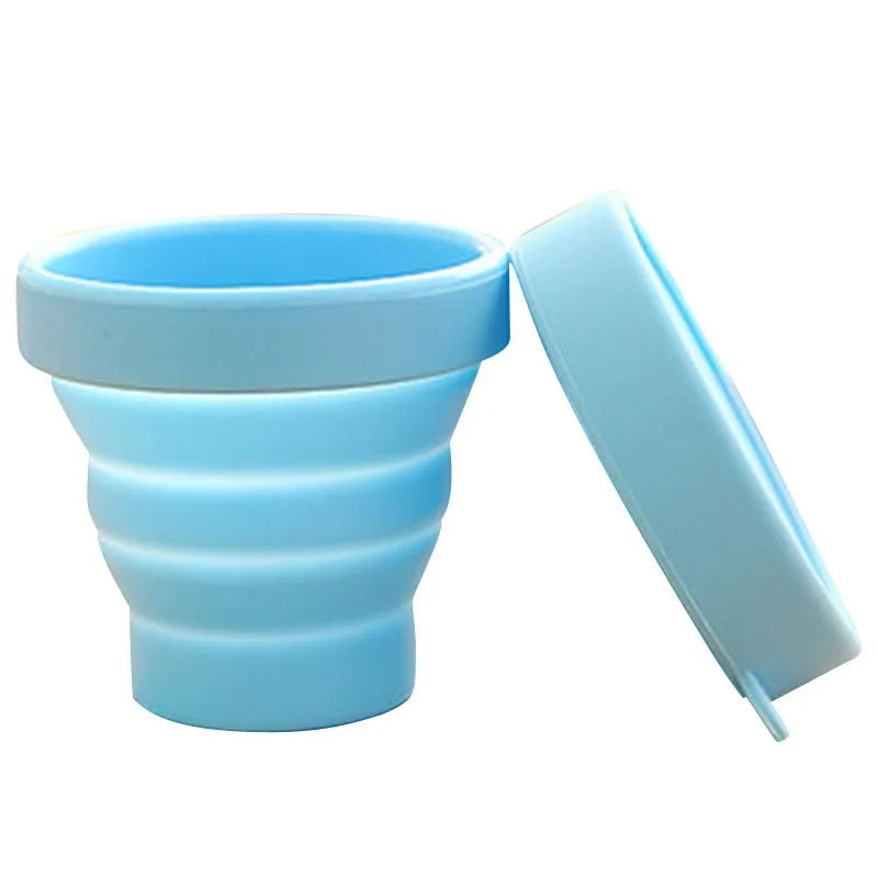 Al aire libre vajilla nueva portátil de silicona plegable retráctil copa de agua viajes de Camping telescópica plegable suave bebiendo tazas