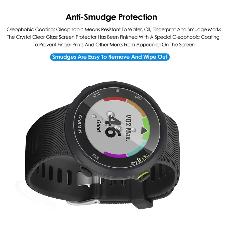 Qosea 10 шт. протектор экрана из закаленного стекла для Garmin Forerunner 45 45s ультратонкий для Garmin 945 645 245 музыкальные умные часы