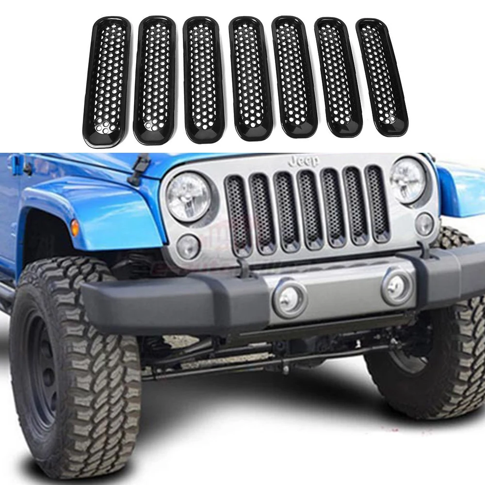 Передняя решетка для автомобиля сетчатая набор Jeep Wrangler Network 2007 2017 защита от