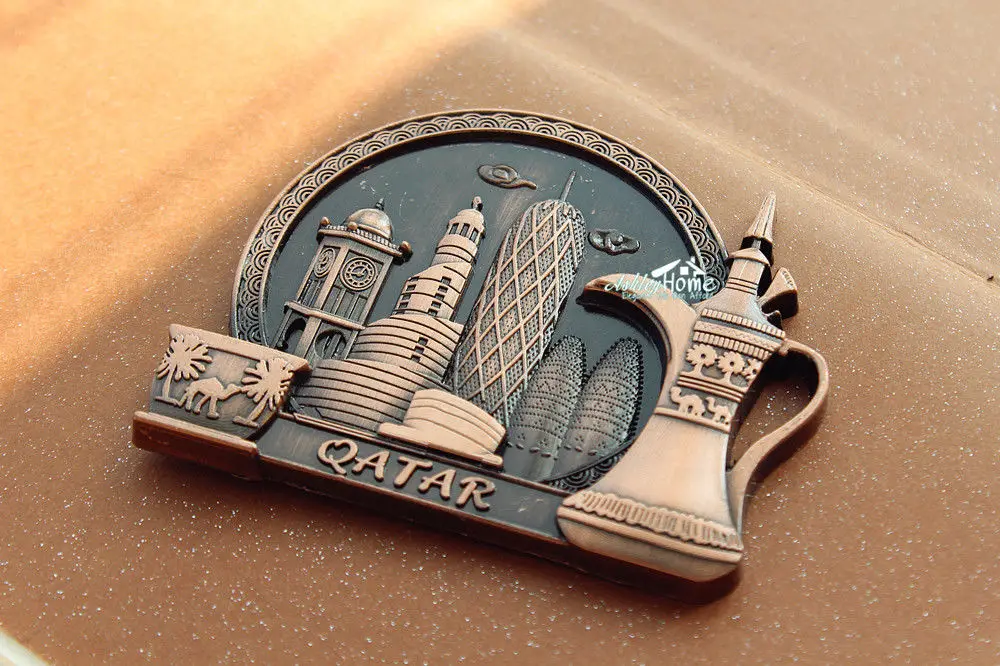 Qatar Tourist Travel Souvenir 3D Metal Decorative Fridge Craft