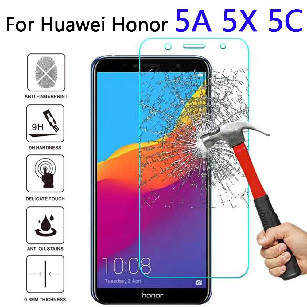 

glass for huawei honor 5a screen protective glass honor 5c 5x tempered 5 a c x safety glas protector a5 c5 x5 honer hono huavei