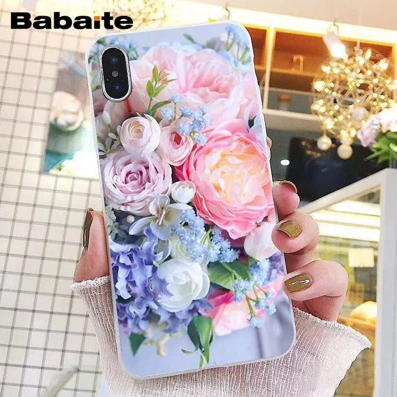 Babaite элегантный розовый цветок фиолетового пиона на вазе чехол для телефона для iphone 11 Pro 11Pro Max 8 7 6 6S Plus X XS MAX 5 5S SE XR