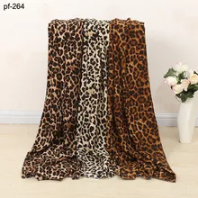 Леопардовая ткань Huayao ткань крепдешин Модная рубашка полиэстер ткань шифон Ткань цветочный принт шифон