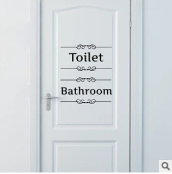 

bathroom shower room toilet door Entrance Sign stickers decoration wall decals For Shop Office Home Cafe Hotel