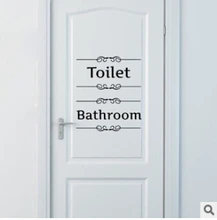 bathroom shower room toilet door Entrance Sign stickers decoration wall decals For Shop Office Home Cafe Hotel