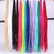 Angie 100 грамм/Упаковка 22 дюйма вязанные крючком косы Сенегальские крученые волосы плетение 30 корней/упаковка синтетические волосы для женщин