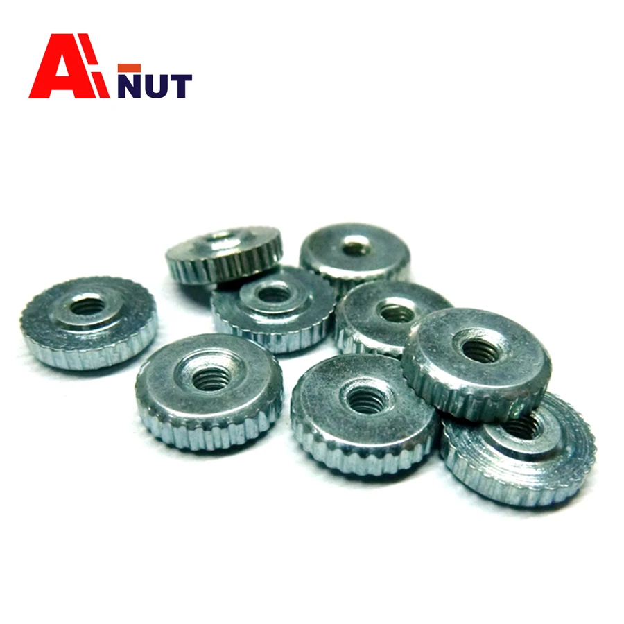 m4 Knurled nut , 100pcs/lot m4 Thin nut , Quick split nuts din467 B DIY fastenersm4 knurled nut