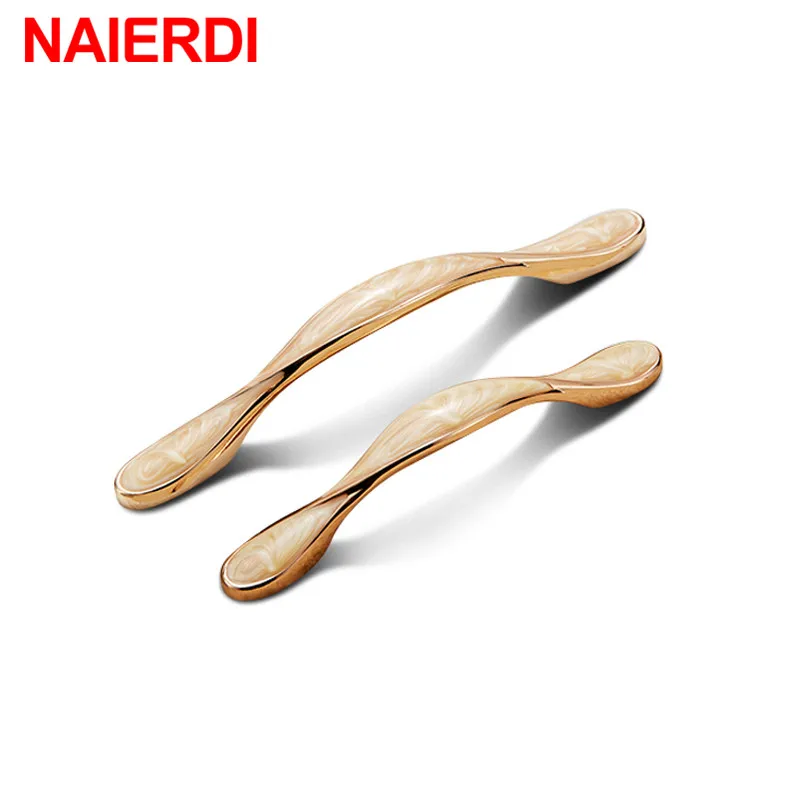 Naierdi Modern Walnut Cabinet Handles Zinc Alloy European Style