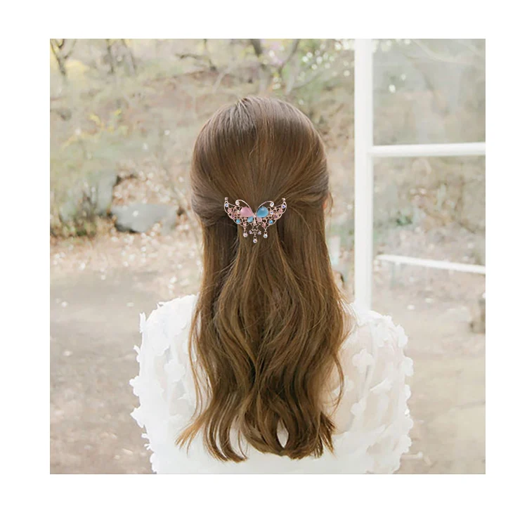 EASYA 3 стиль s бабочка цветок заколки для волос для женщин французские стильные заколки для волос головные уборы хрустальные аксессуары для волос