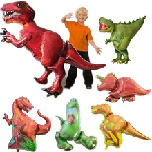32 style Big dinosaur Balloon Baby Shower Mini Head dinosaurs Balloon Stick Birthday Party Decorations Kids