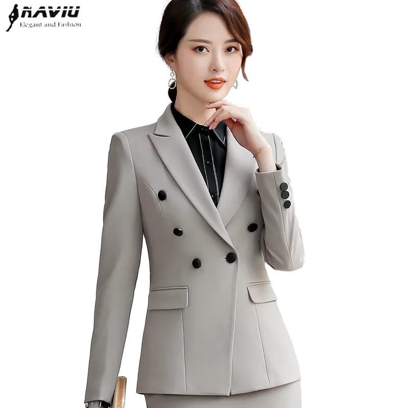 Spring new Business blazer women fashion formal long