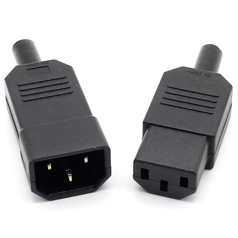 初売り 福袋 5 ペア新diy 10A 250v黒iec C13 C14 女性男性プラグ交換形電源 スタジオ撮影機材