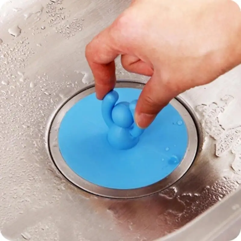 Cute villain can lift the water plug silicone leaking cover kitchen bathroom bathtub anti-odor sewer cover