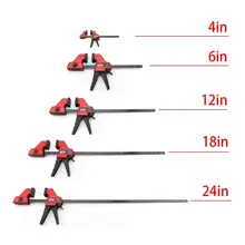 Heavy Duty F зажим деревообрабатывающие быстрое сцепление F Стиль бар деревообрабатывающие зажимы 4/6/12/18/24 дюймов DIY ручной Деревообработка