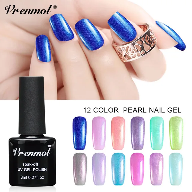 Vrenmol 8ml Shiny Pearl Gel Nail Polish Sea Shell Vernis Uv Vrenmol 8ml Shiny Pearl Gel Nail Polish Sea Shell Vernis Uv Soak Off Long