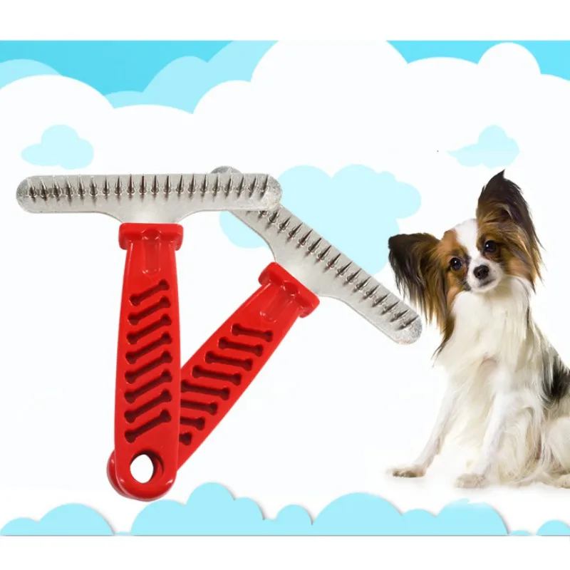 

Dog Cat Hair Fur Grooming Trimmer Flea Long Comb Brush Slicker Rake Tool Comb For Removing Hair Knot And Flea Dog Supplies