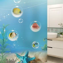 Пользовательские Стекла Окна Пленка электростатического матового пятнистости двери стикер, дома фольги наклейки, водонепроницаемый для ванной подводный мир