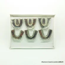 6PCS High Quality Dental Lab Equipment L/M/S Size Upper & Lower Stainless Steel Impression Trays Dentist Products Free Shipping high quality new lingual finishers the tongue side of the mill dentist lab equipment