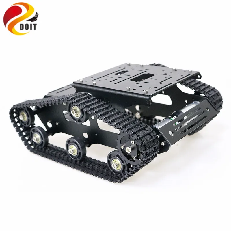 

YP100 Metal Tracked Robot Tank Chassis with Aluminum Alloy Frame Robotic Arm Interface Holes for Robot Project Graduation Design