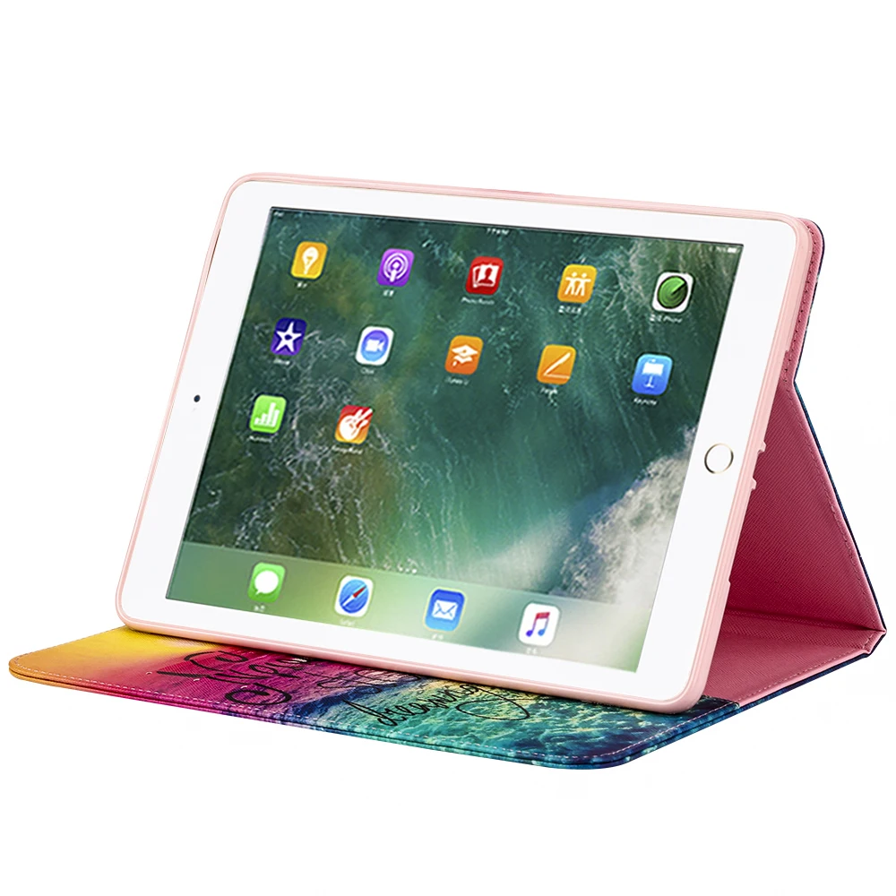 Чехол для iPad 2018 модный кожаный смарт чехол с рисунком 9 7 2017 Air 1 2 5 6 го поколения Coque