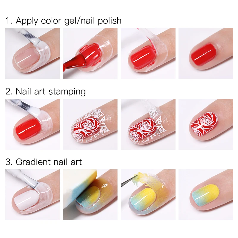 5/7ml Peel Off Latex Anti-freezing Cuticle Nail Skin Protector Top Base Matte Coat Odor-Free Nail Polish Art Latex nail polish